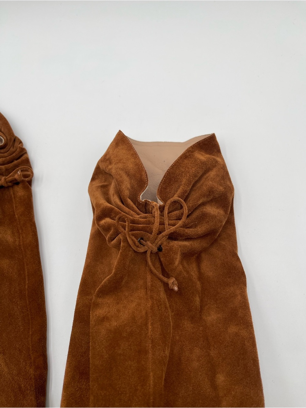 Anthropologie Miss Albright Fulton Knee High Boots Size 7.5 Brown Suede Pull On - Picture 4 of 11